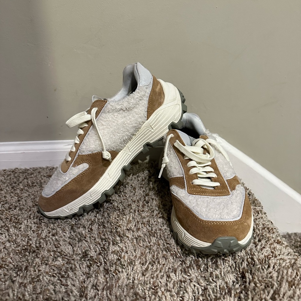 P448 | Jackson Sherpa tan glitter winter sneaker